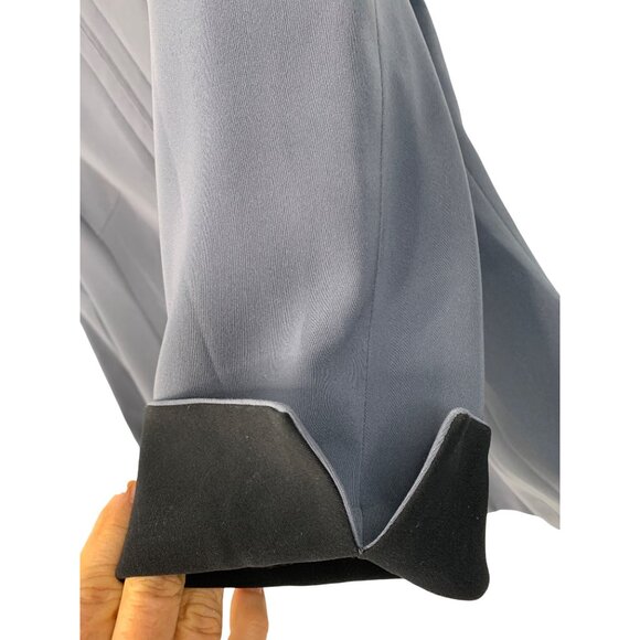 Kasper Zip Relaxed 2-Piece Gray Pant Suit Size 16 Cuffable HR Wide Leg 7636 GUC - Picture 8 of 15